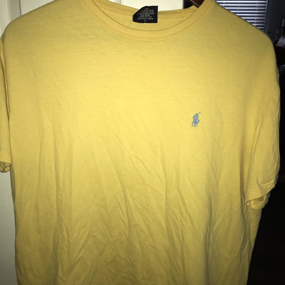 Men Ralph Lauren T Shirt Yellow Medium